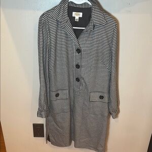 Women's Black and White Houndstooth Dress